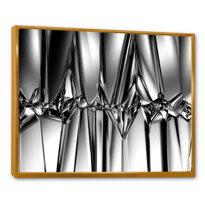 Black White Crystal Background - Modern Canvas Wall Art