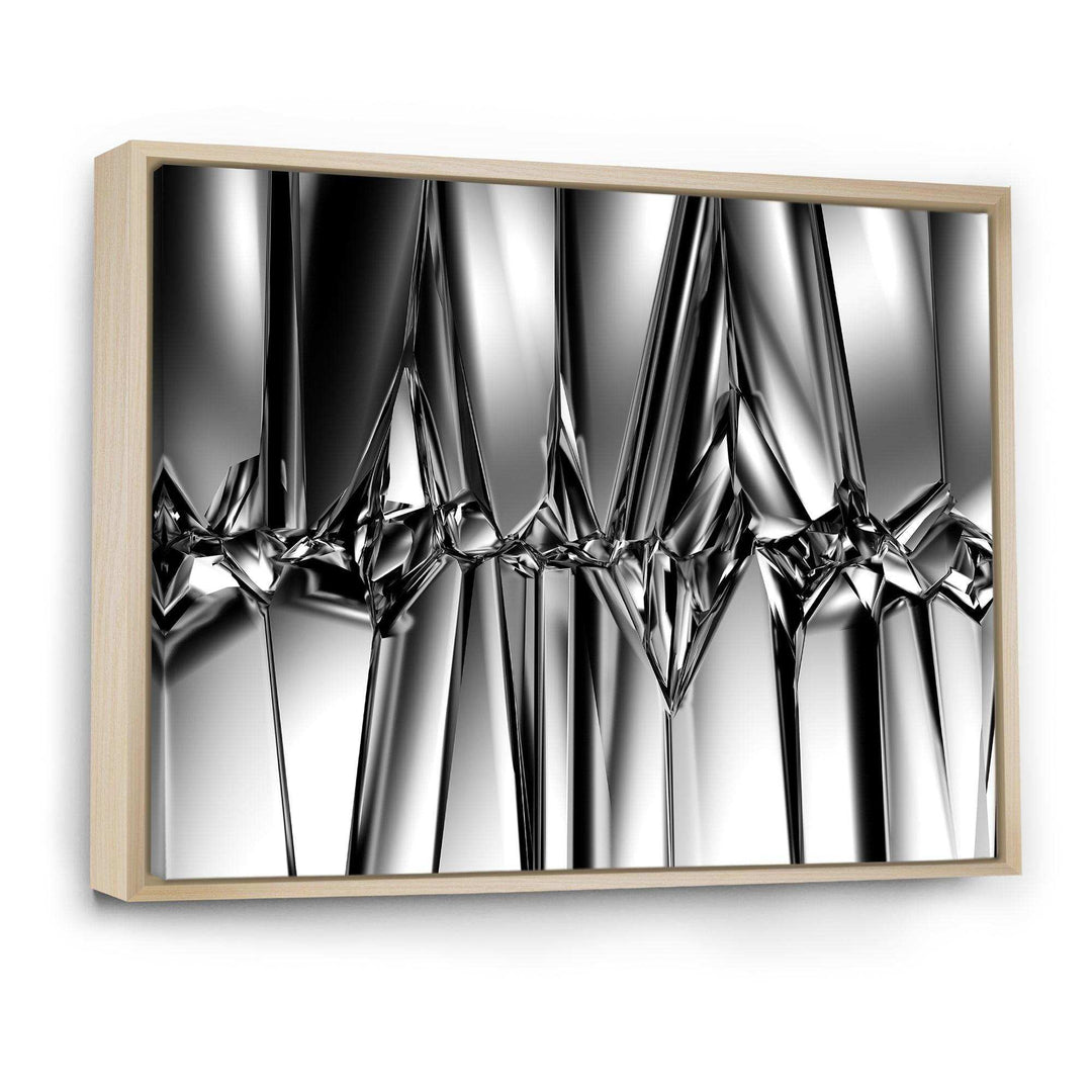 Black White Crystal Background - Modern Canvas Wall Art