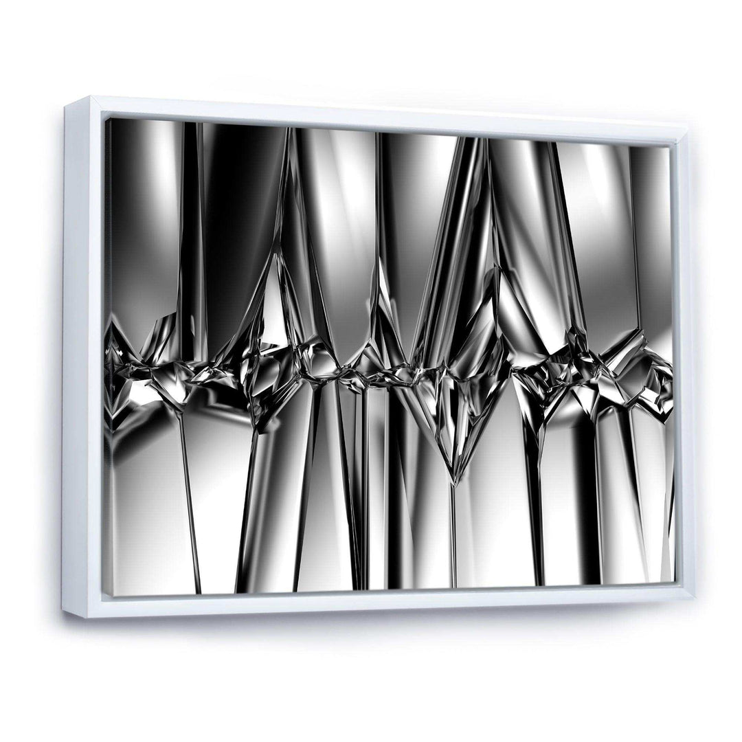Black White Crystal Background - Modern Canvas Wall Art