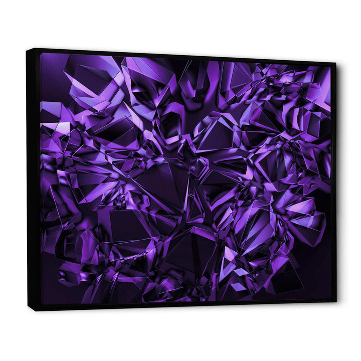 Purple Crystal Texture Design - Modern Canvas Wall Art