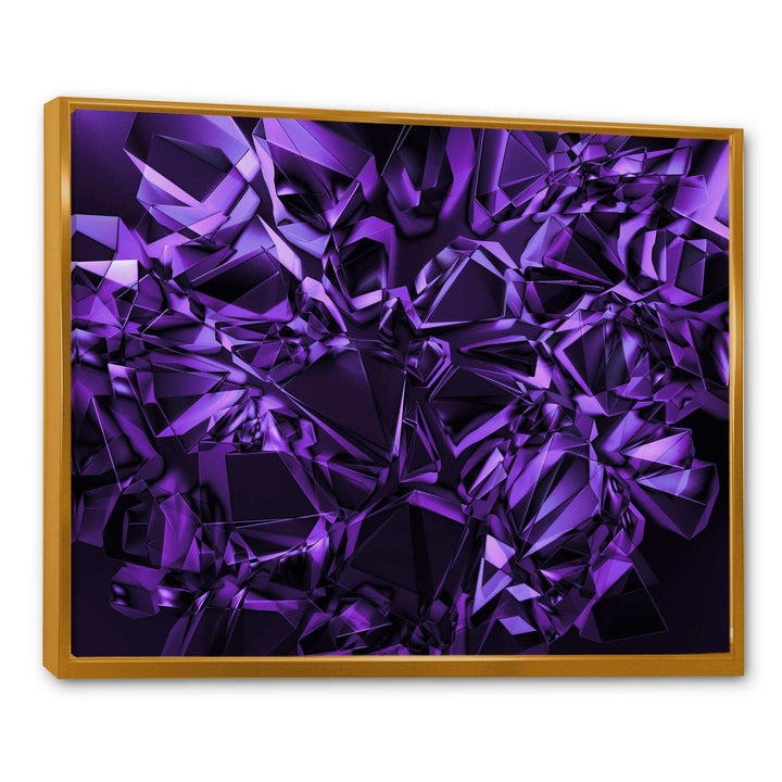 Purple Crystal Texture Design - Modern Canvas Wall Art