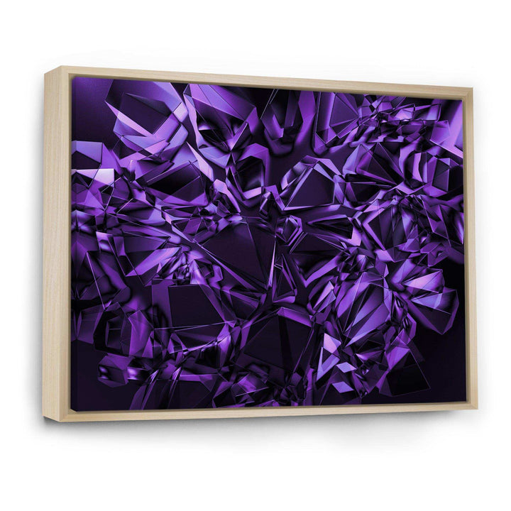 Purple Crystal Texture Design - Modern Canvas Wall Art