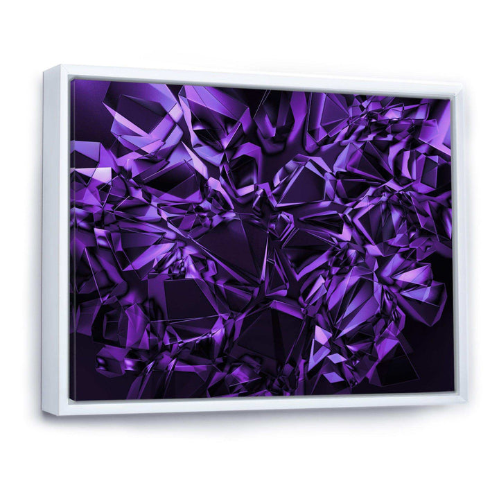 Purple Crystal Texture Design - Modern Canvas Wall Art