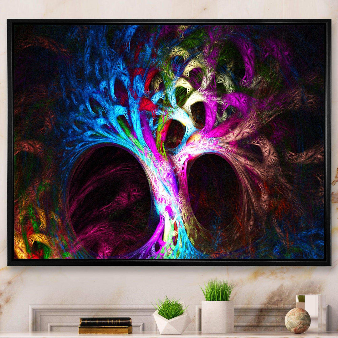 Magical Multi color Psychedelic Tree - Modern Wall Art Prints
