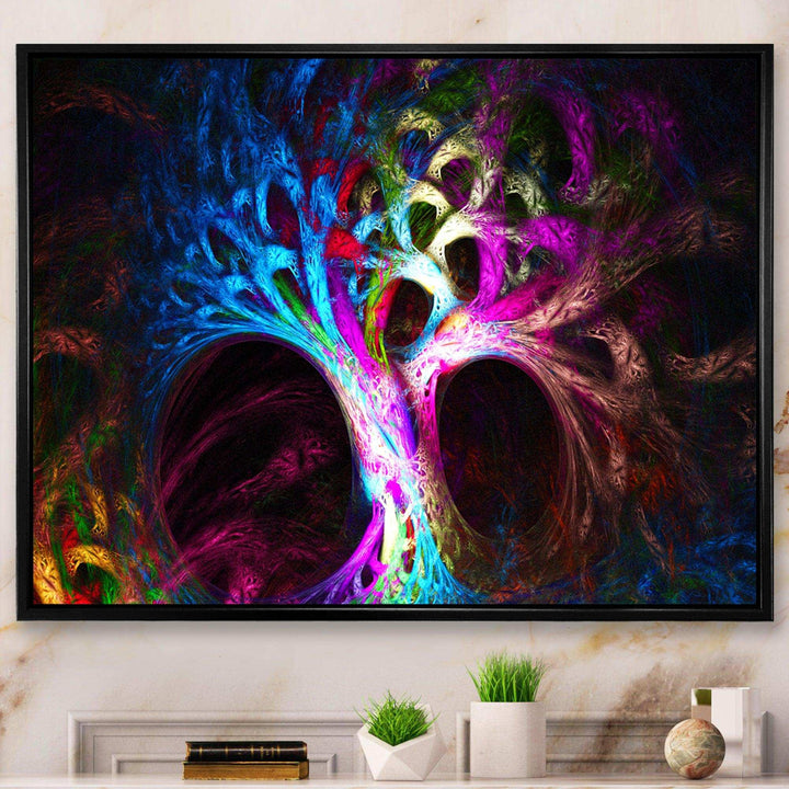 Magical Multi color Psychedelic Tree - Modern Wall Art Prints