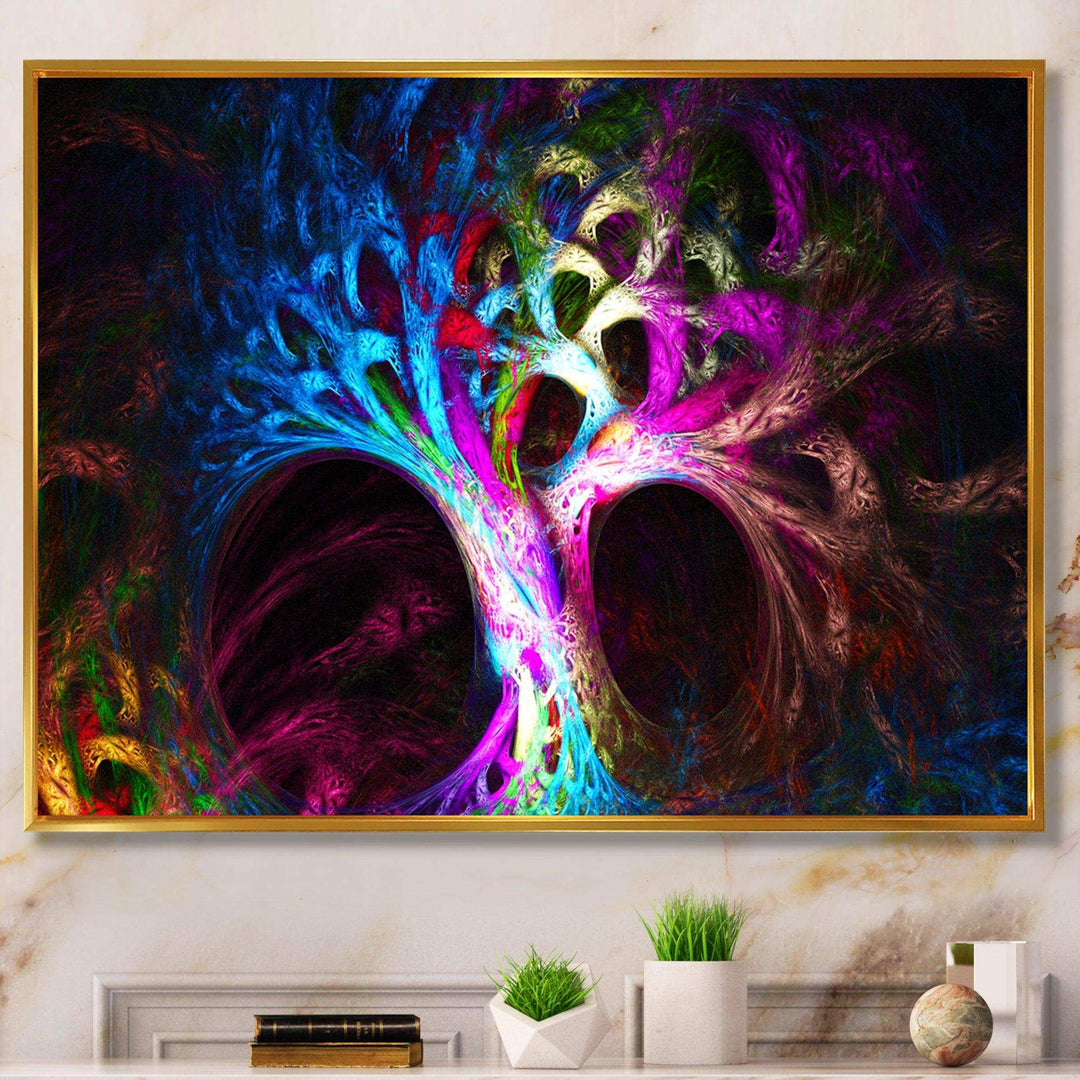 Magical Multi color Psychedelic Tree - Modern Wall Art Prints