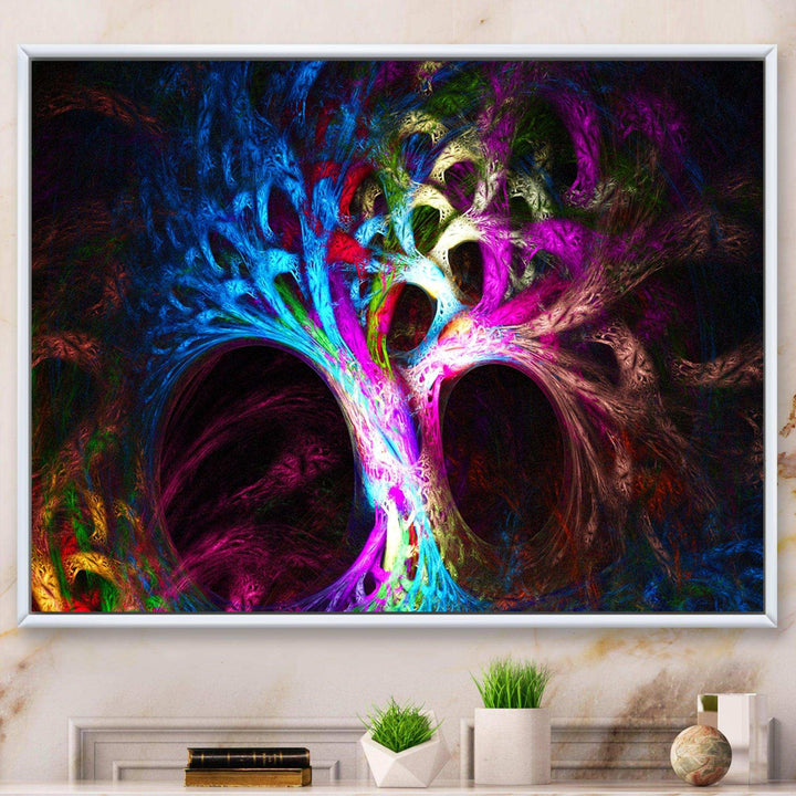 Magical Multi color Psychedelic Tree - Modern Wall Art Prints
