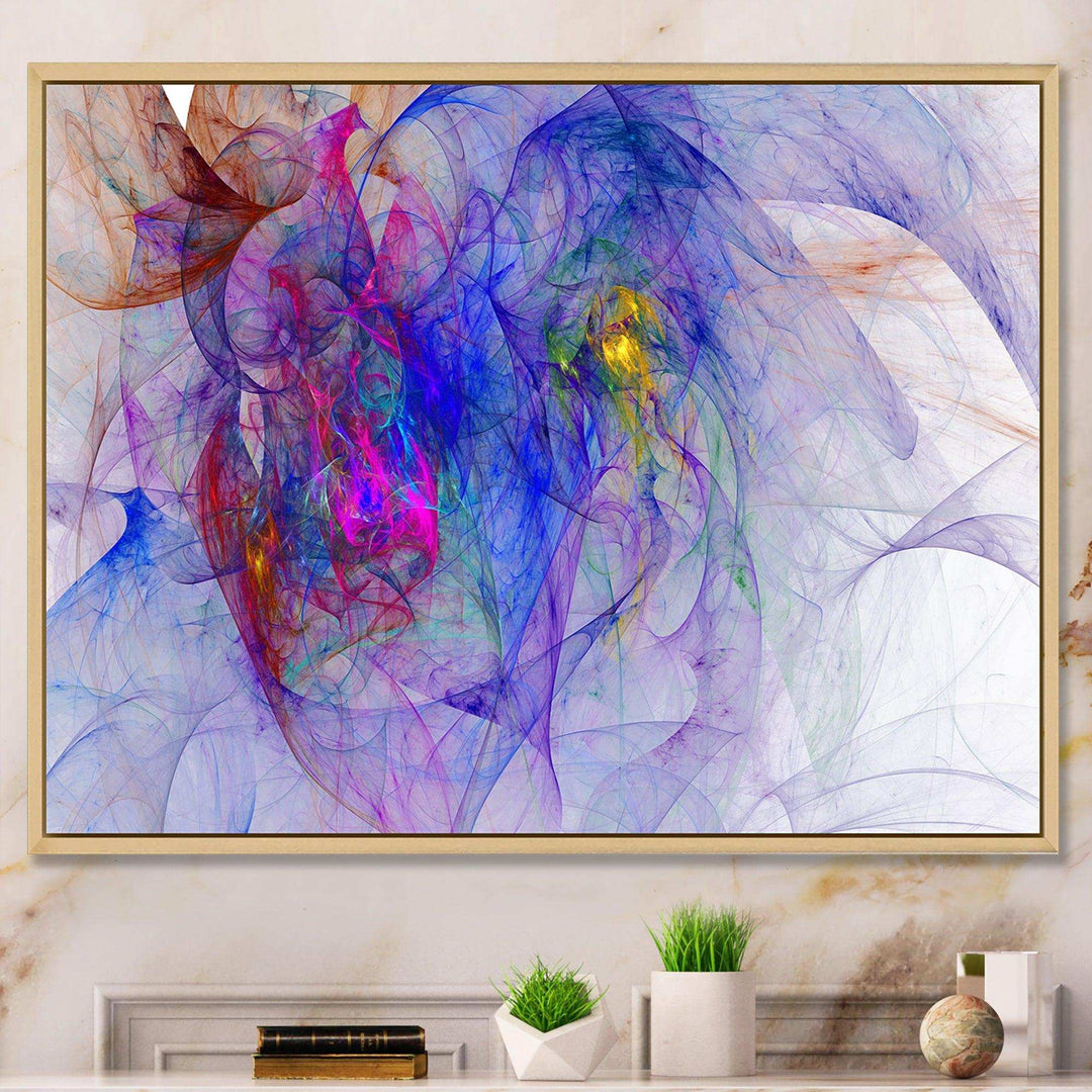 Blue Mystic Psychedelic Texture - Modern Canvas Wall Art