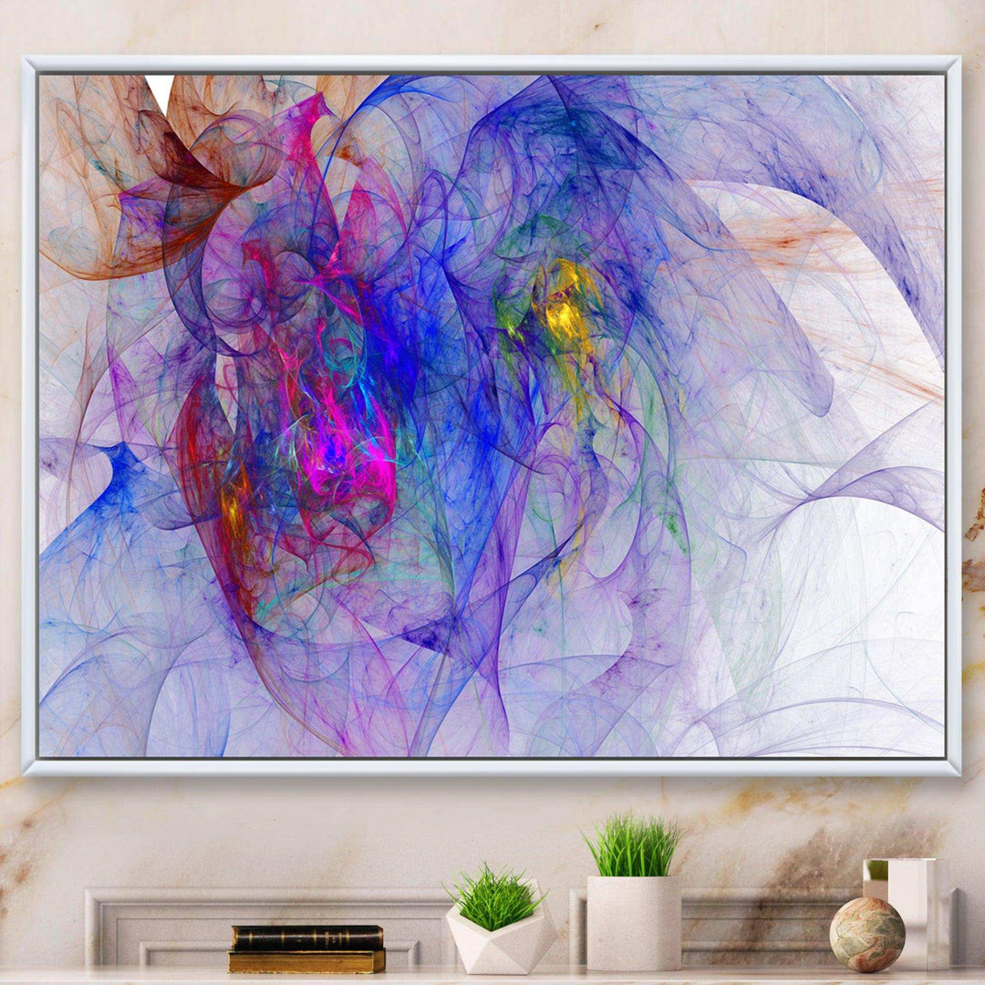 Blue Mystic Psychedelic Texture - Modern Canvas Wall Art