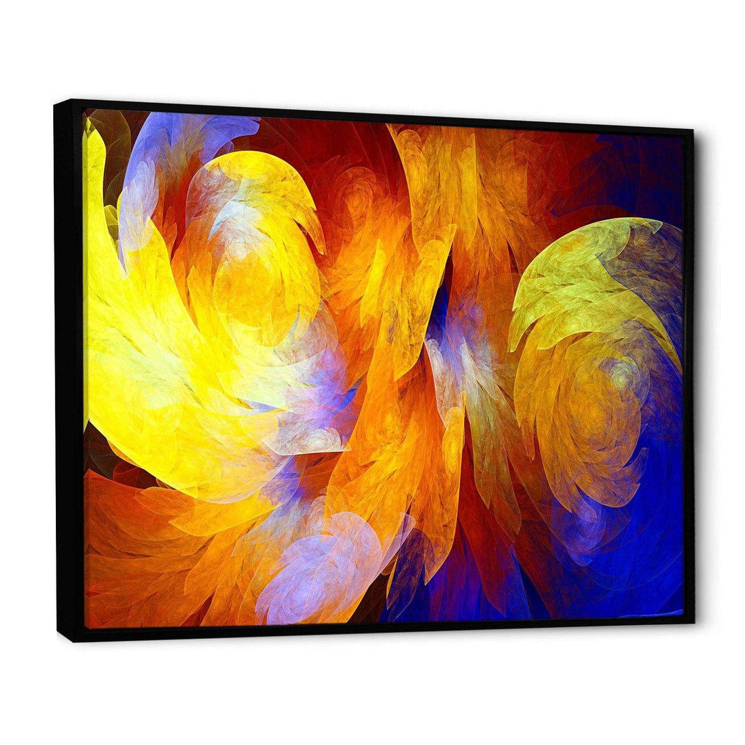 Yellow Fractal Abstract Pattern - Modern Living Room Wall Decor