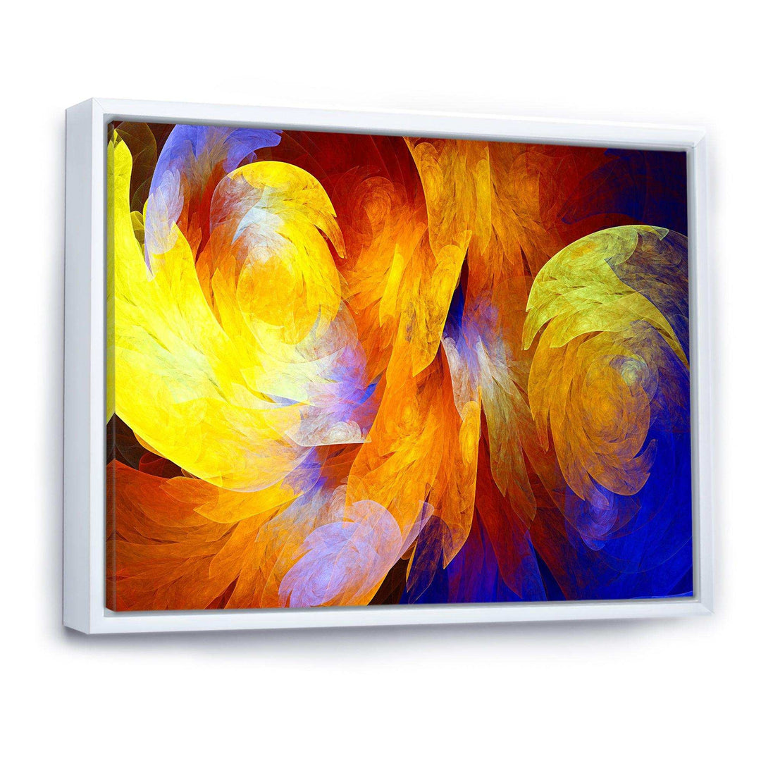 Yellow Fractal Abstract Pattern - Modern Living Room Wall Decor