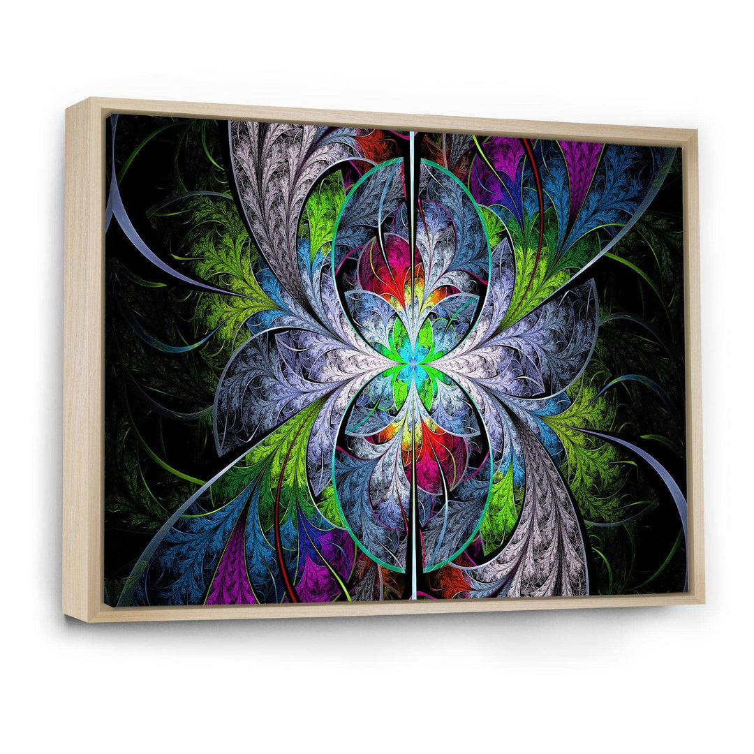 Multi Color Fractal Stained Glass - Modern Living Room Wall Decor