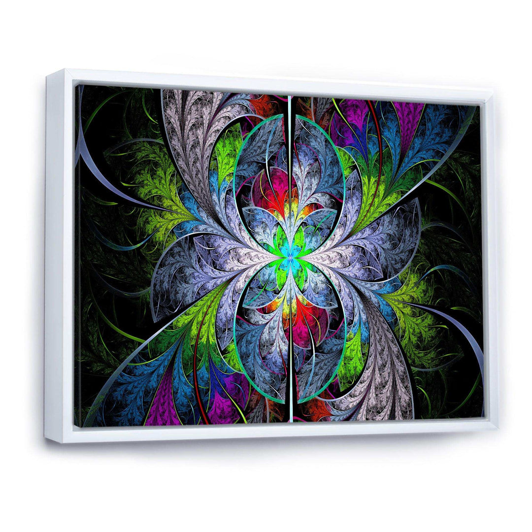 Multi Color Fractal Stained Glass - Modern Living Room Wall Decor