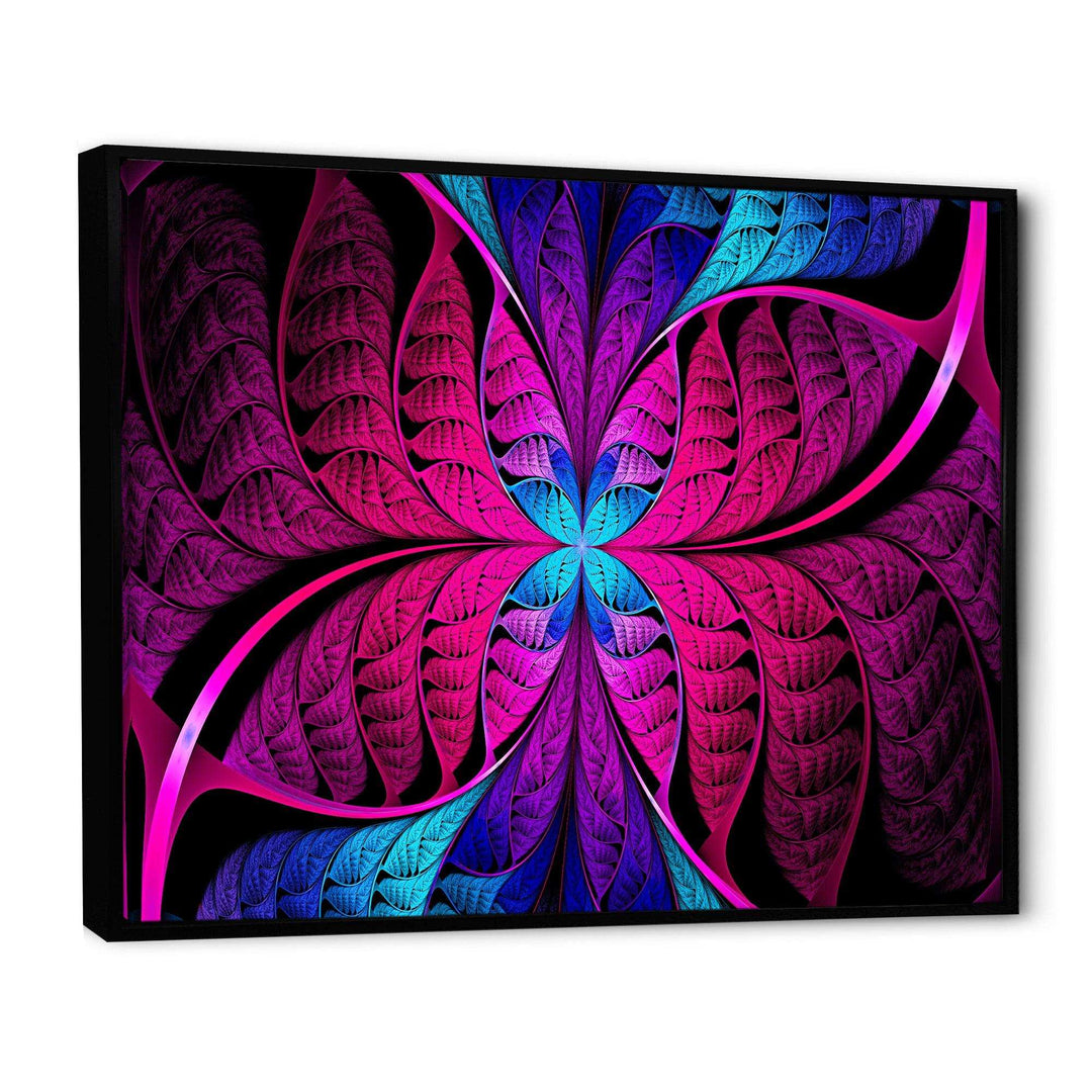 Bright Pink Fractal Stained Glass - Modern Wall Art Prints