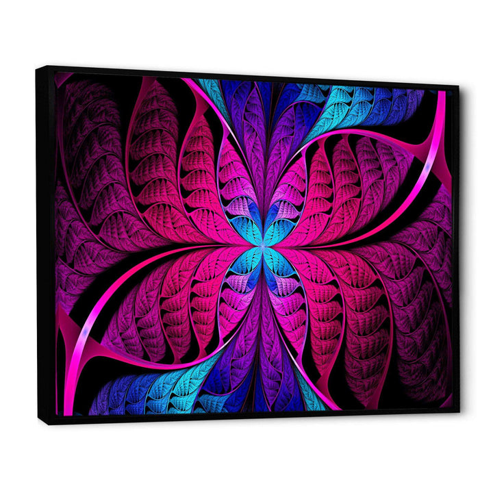 Bright Pink Fractal Stained Glass - Modern Wall Art Prints