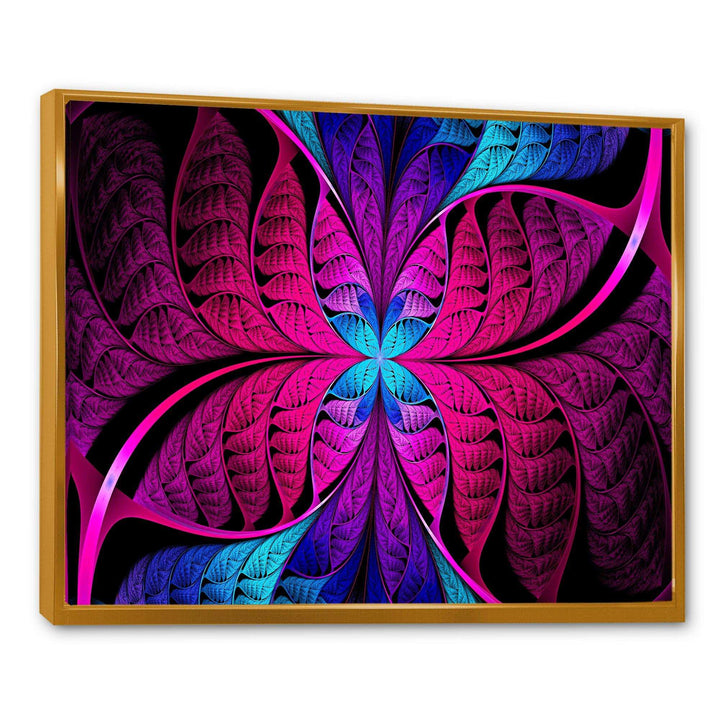 Bright Pink Fractal Stained Glass - Modern Wall Art Prints