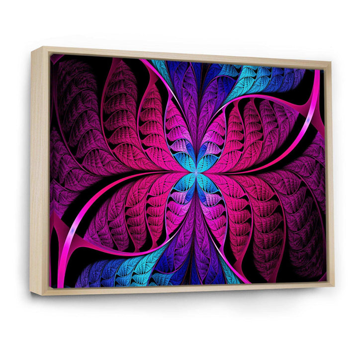 Bright Pink Fractal Stained Glass - Modern Wall Art Prints