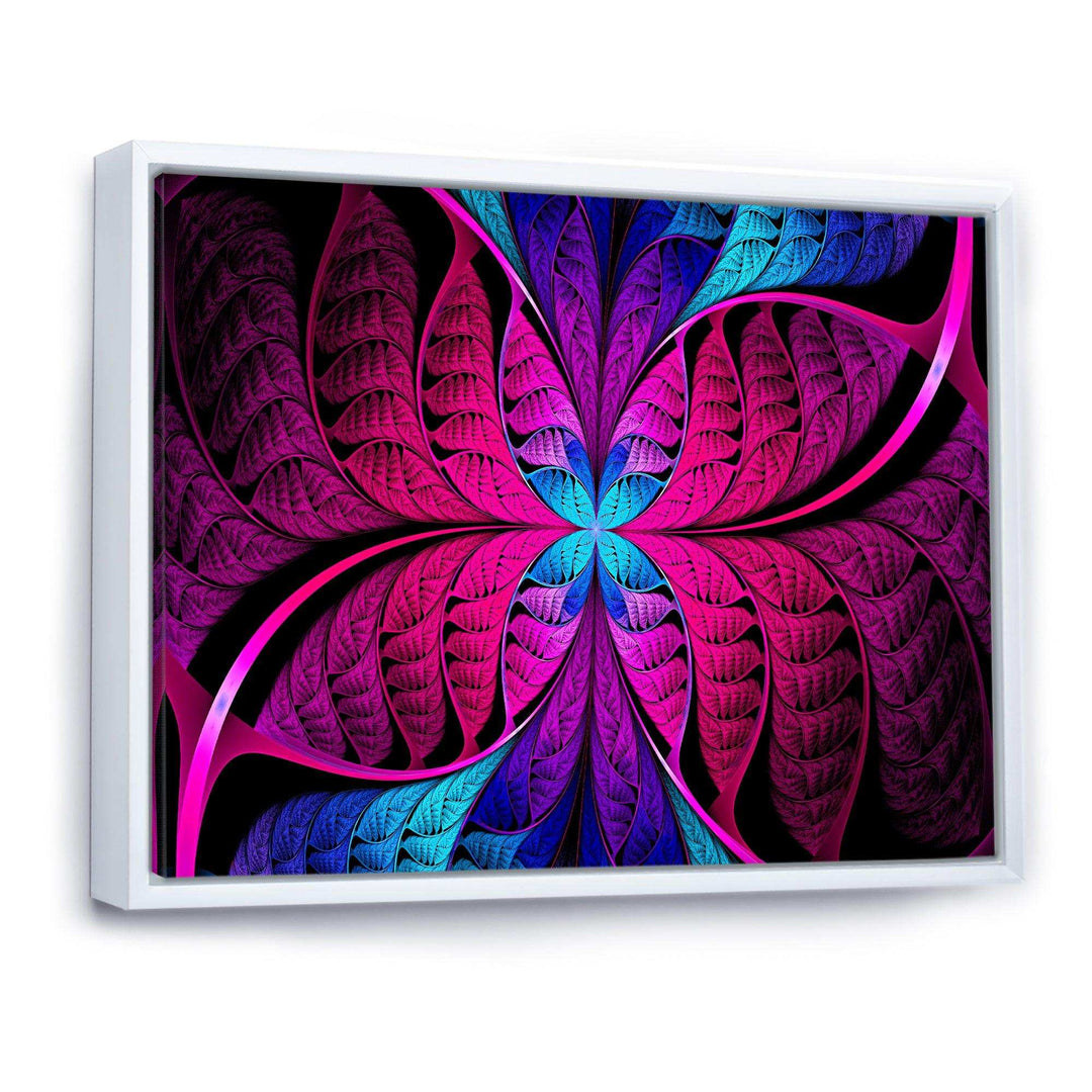 Bright Pink Fractal Stained Glass - Modern Wall Art Prints