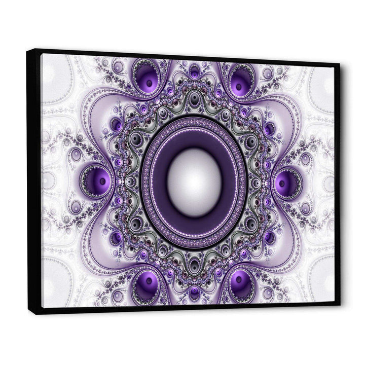 Purple Fractal Pattern with Circles - Modern Wall Art Prints
