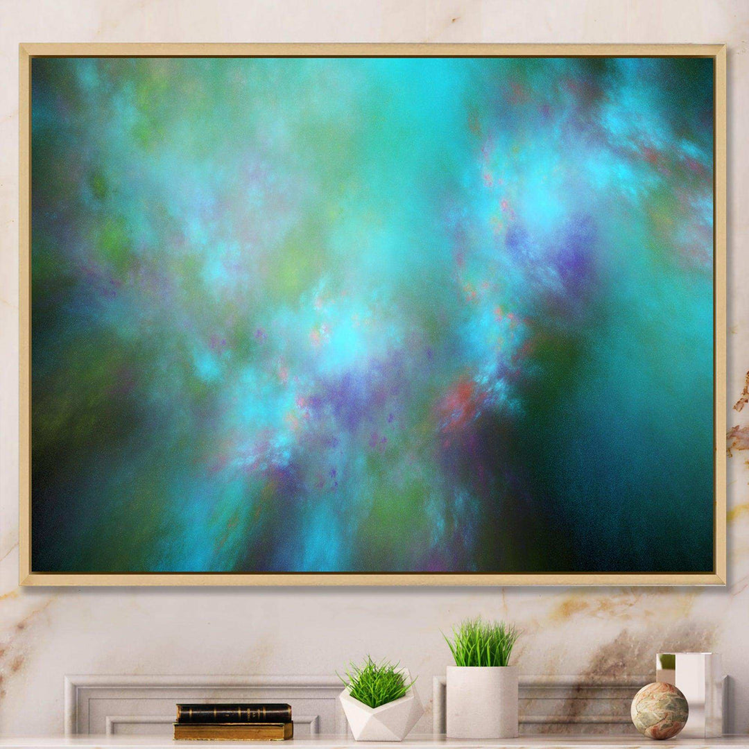 Perfect Blue Starry Sky - Modern Living Room Wall Decor