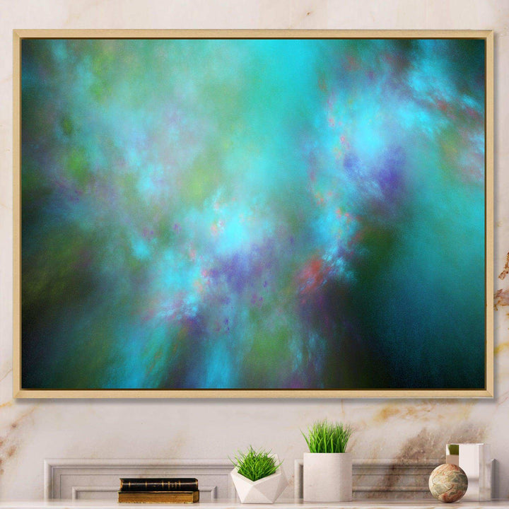 Perfect Blue Starry Sky - Modern Living Room Wall Decor