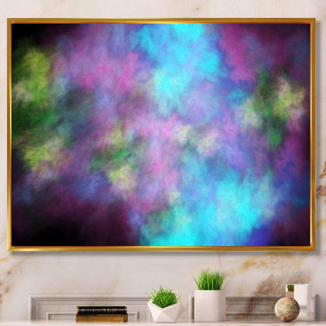 Perfect Blue Purple Starry Sky - Modern Living Room Wall Decor