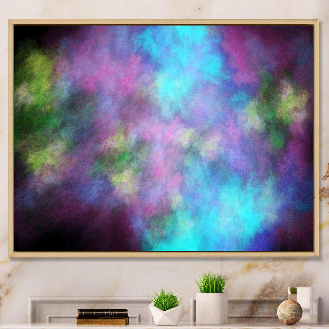 Perfect Blue Purple Starry Sky - Modern Living Room Wall Decor