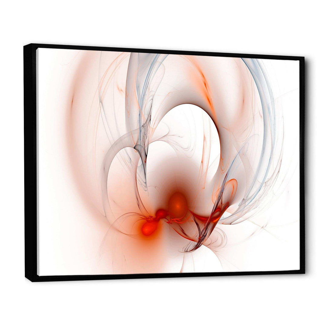 Red Fractal Galactic Nebula - Modern Canvas Wall Art