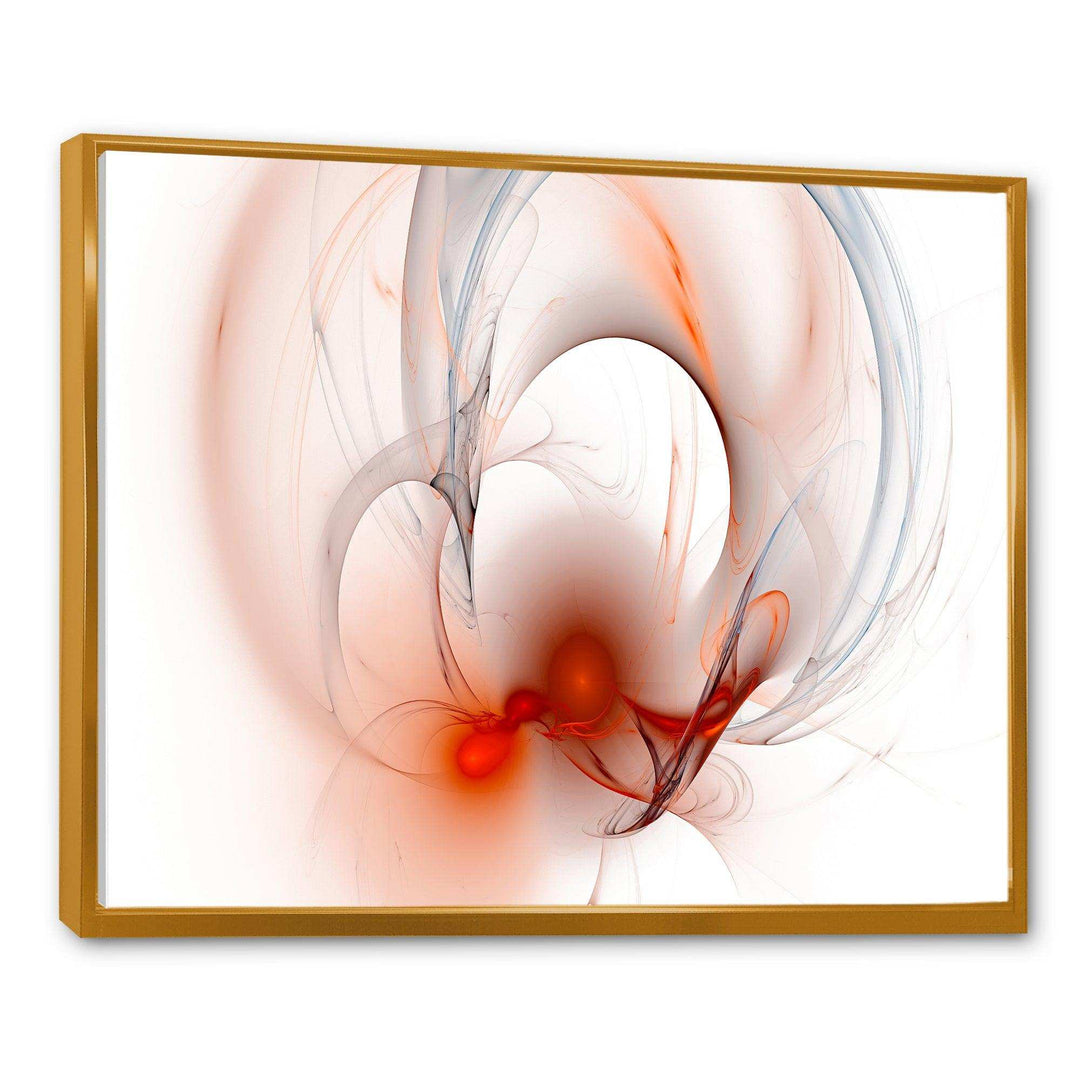 Red Fractal Galactic Nebula - Modern Canvas Wall Art