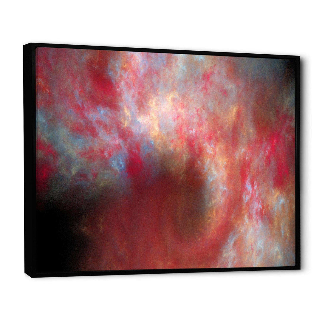 Red Starry Fractal Sky - Modern Canvas Wall Art