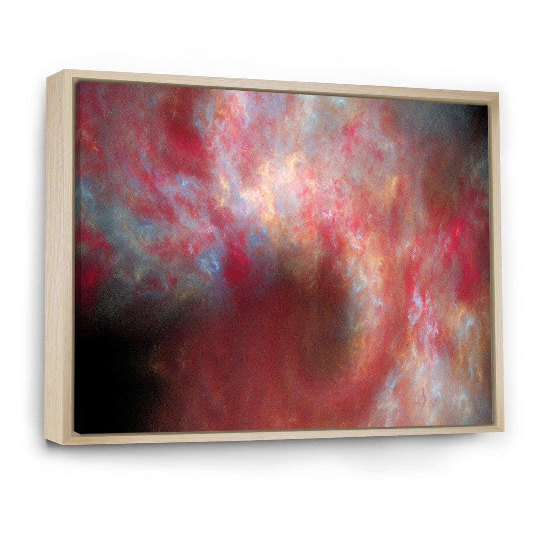 Red Starry Fractal Sky - Modern Canvas Wall Art
