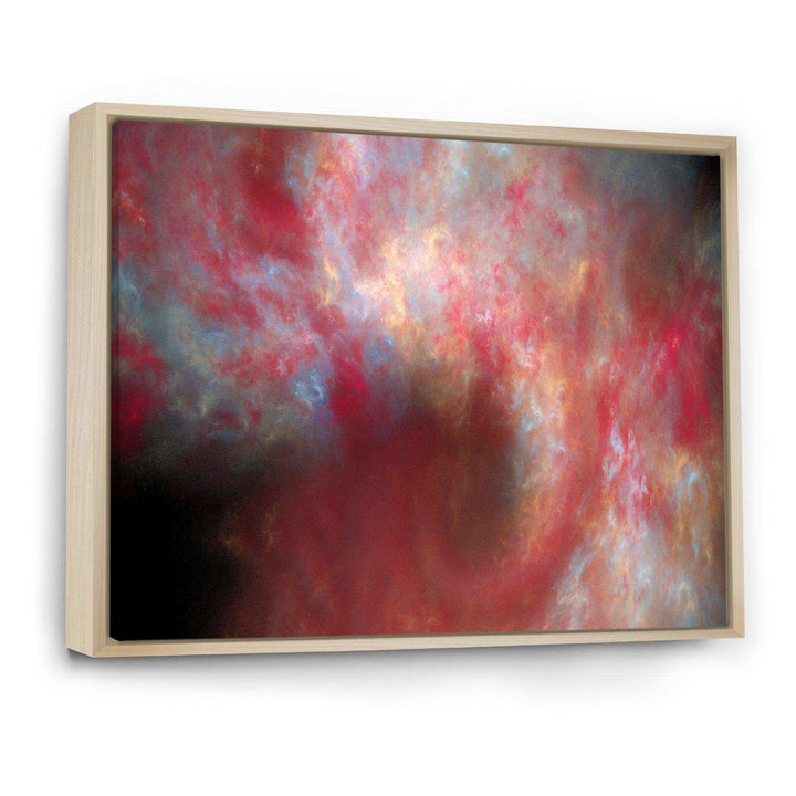 Red Starry Fractal Sky - Modern Canvas Wall Art