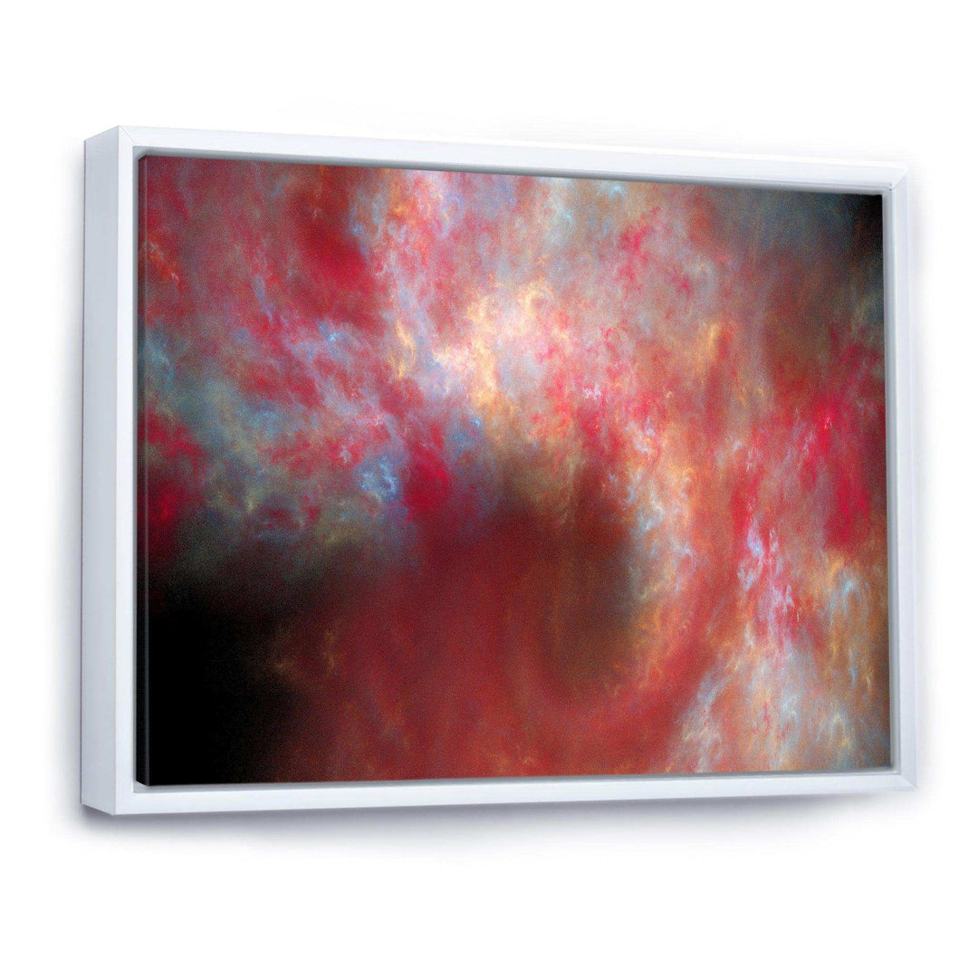 Red Starry Fractal Sky - Modern Canvas Wall Art