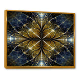Digital Gold Fractal Flower Pattern