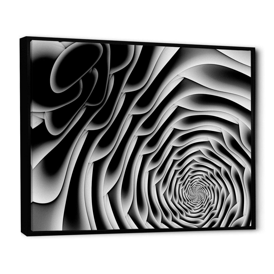 White Flower Shaped Fractal Art - Modern Bedroom Wall Art