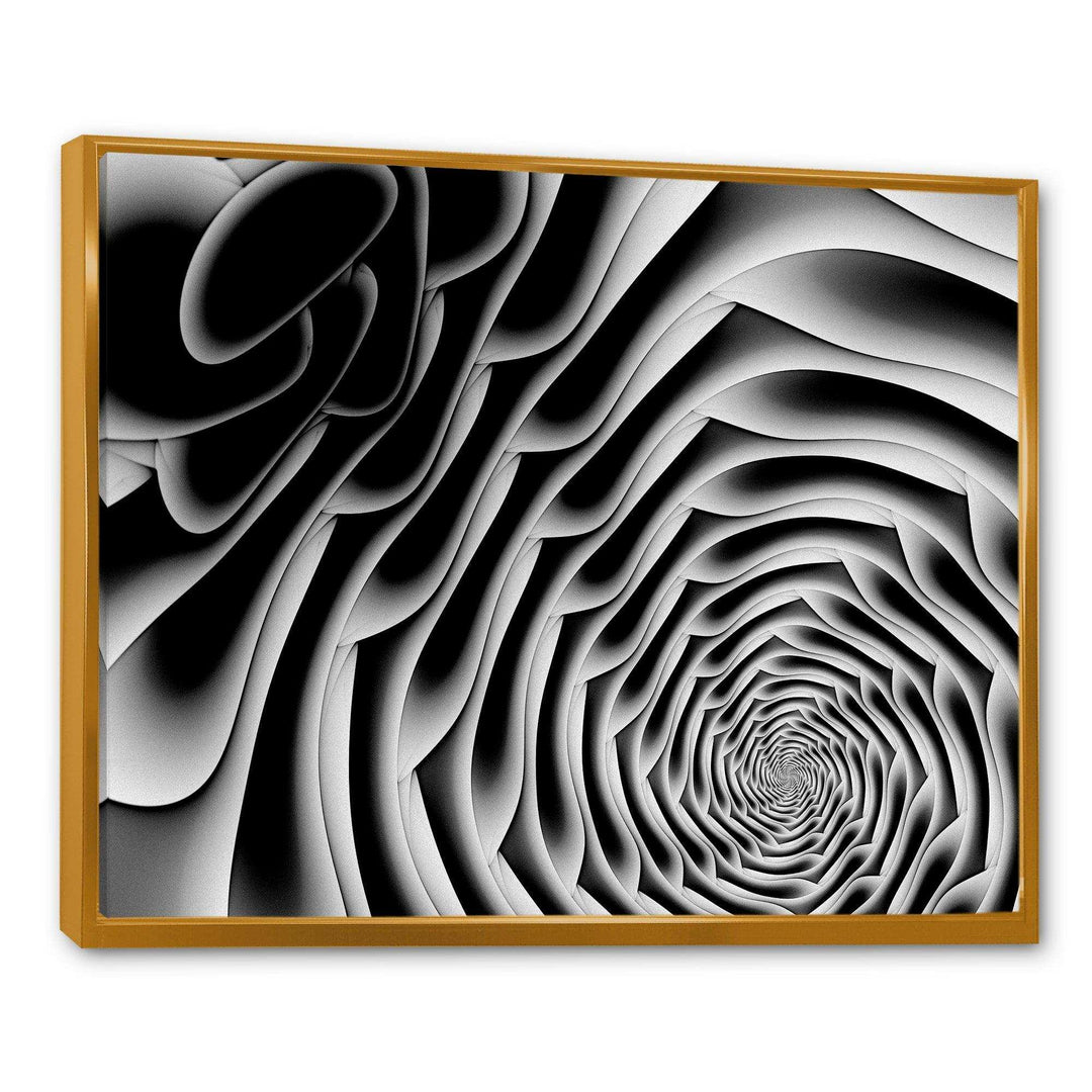 White Flower Shaped Fractal Art - Modern Bedroom Wall Art