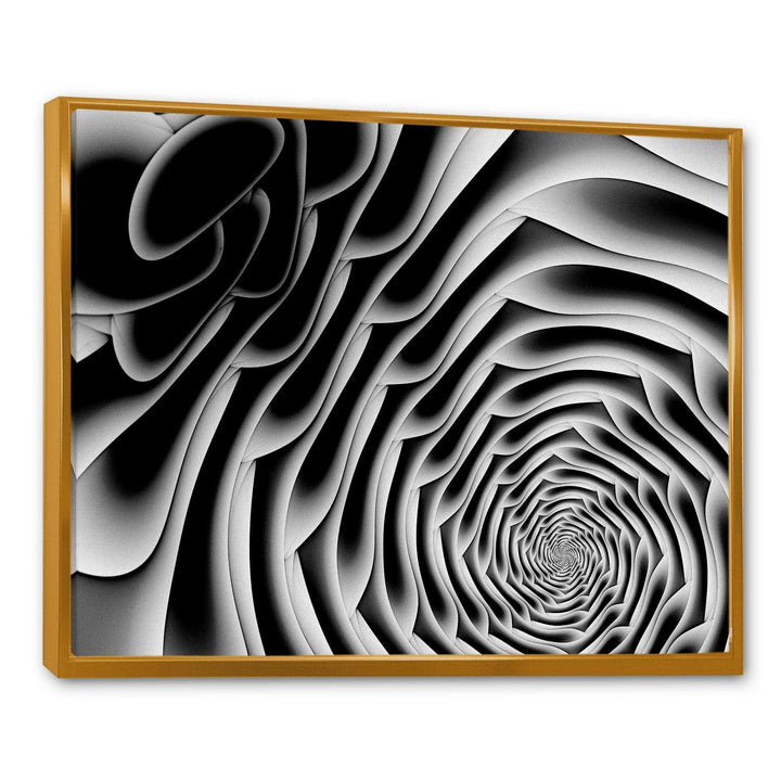 White Flower Shaped Fractal Art - Modern Bedroom Wall Art