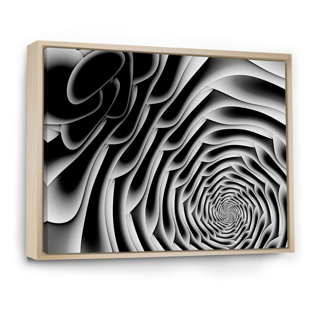 White Flower Shaped Fractal Art - Modern Bedroom Wall Art