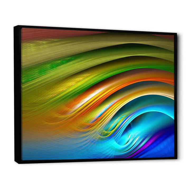 Colorful Fractal Water Ripples - Modern Bedroom Wall Art