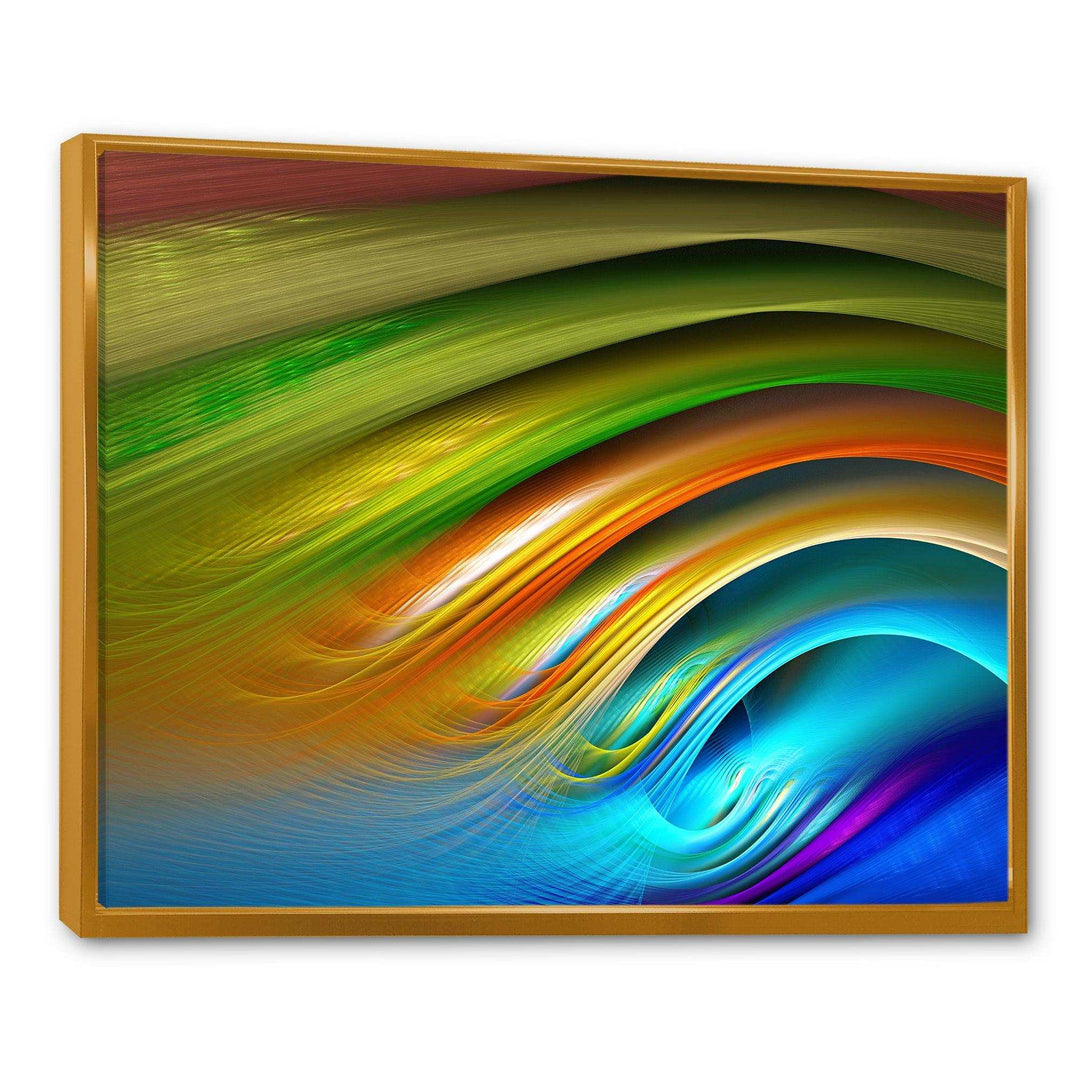 Colorful Fractal Water Ripples - Modern Bedroom Wall Art