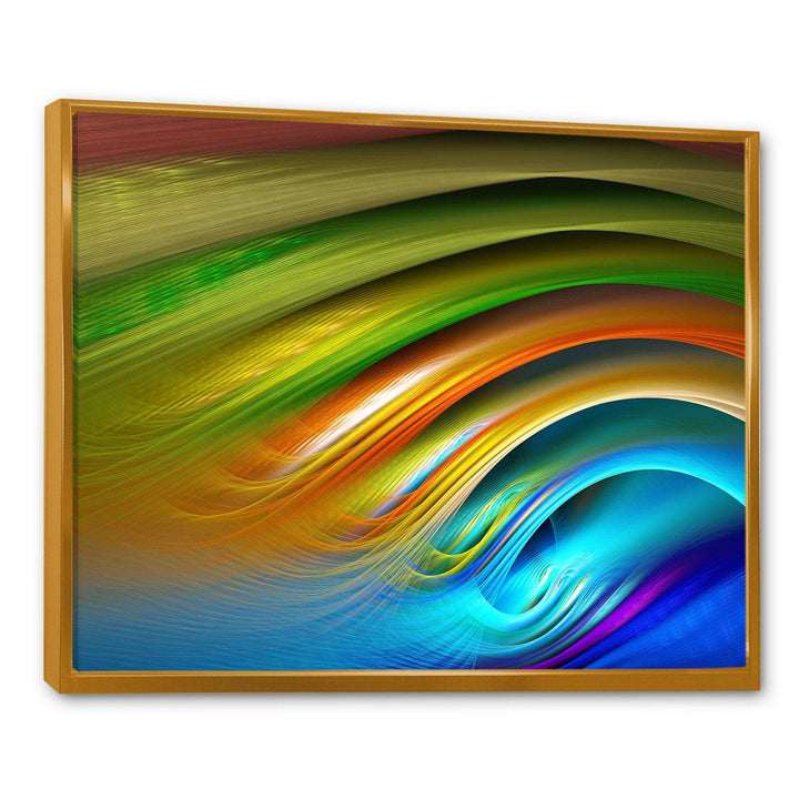 Colorful Fractal Water Ripples - Modern Bedroom Wall Art