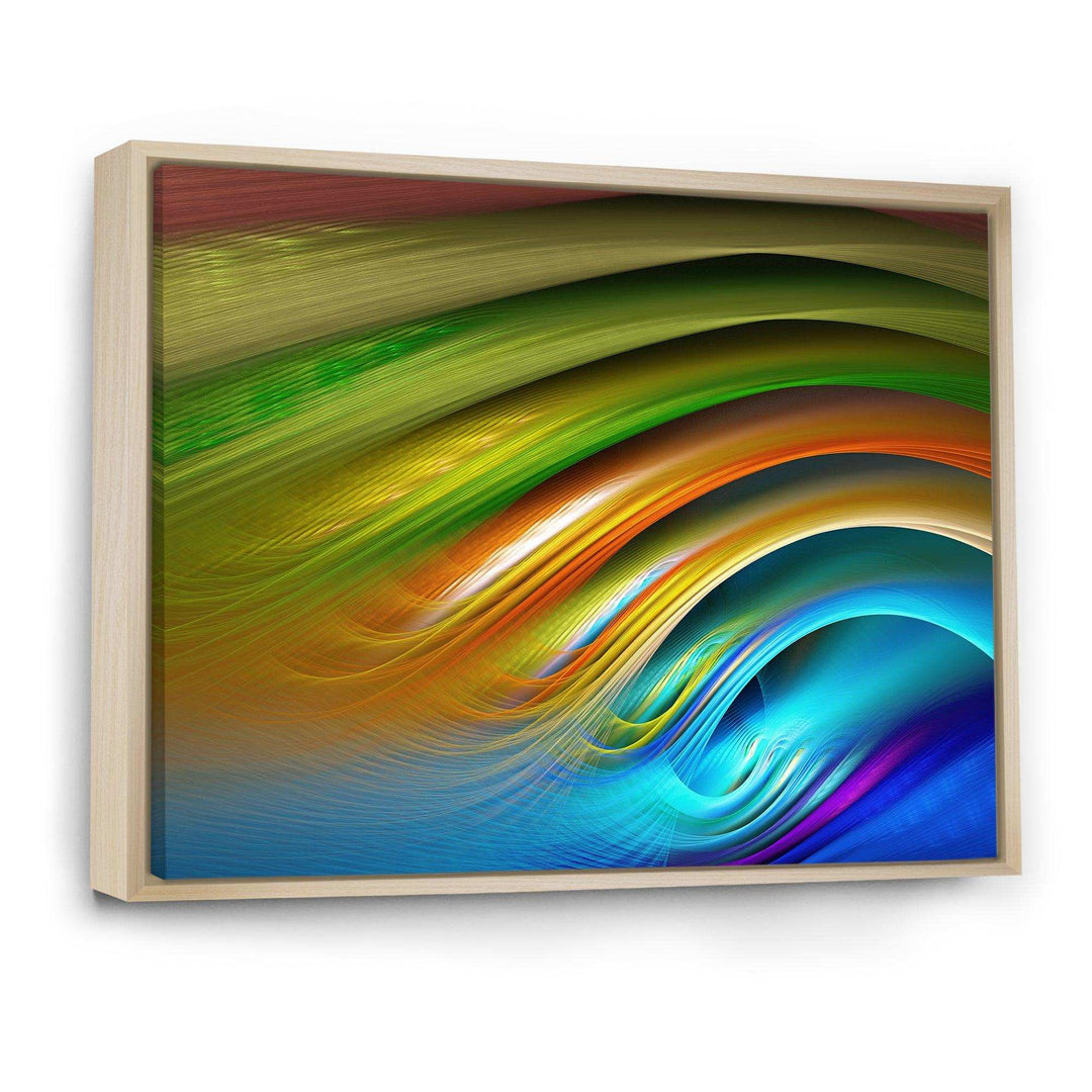 Colorful Fractal Water Ripples - Modern Bedroom Wall Art