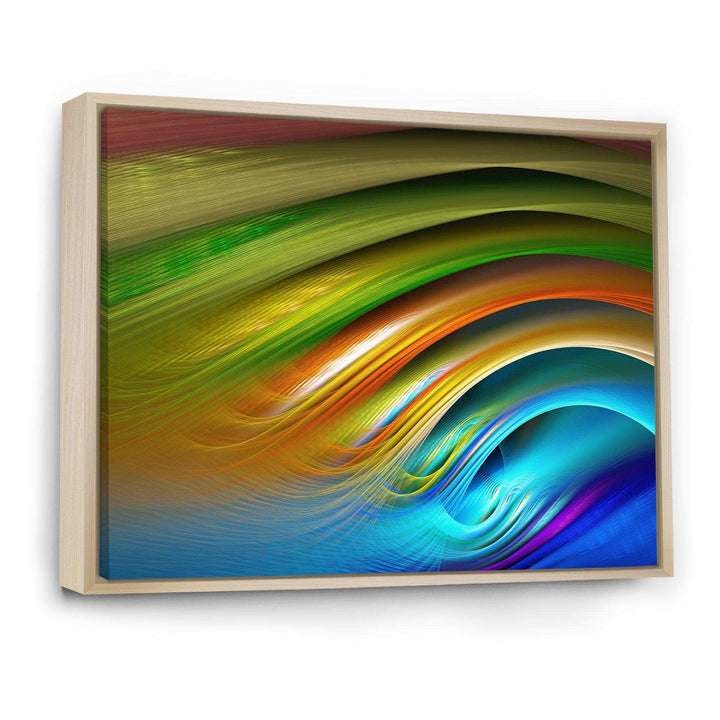 Colorful Fractal Water Ripples - Modern Bedroom Wall Art