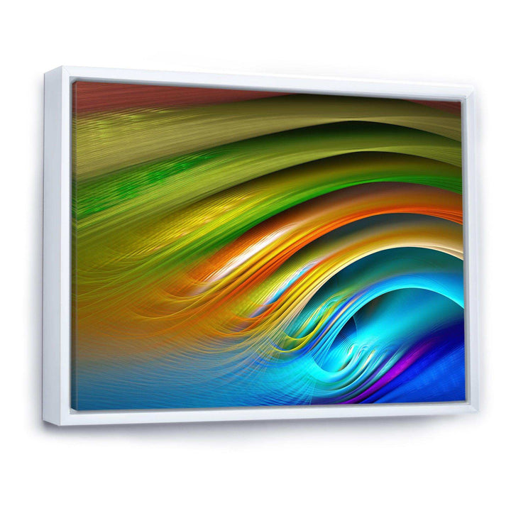 Colorful Fractal Water Ripples - Modern Bedroom Wall Art