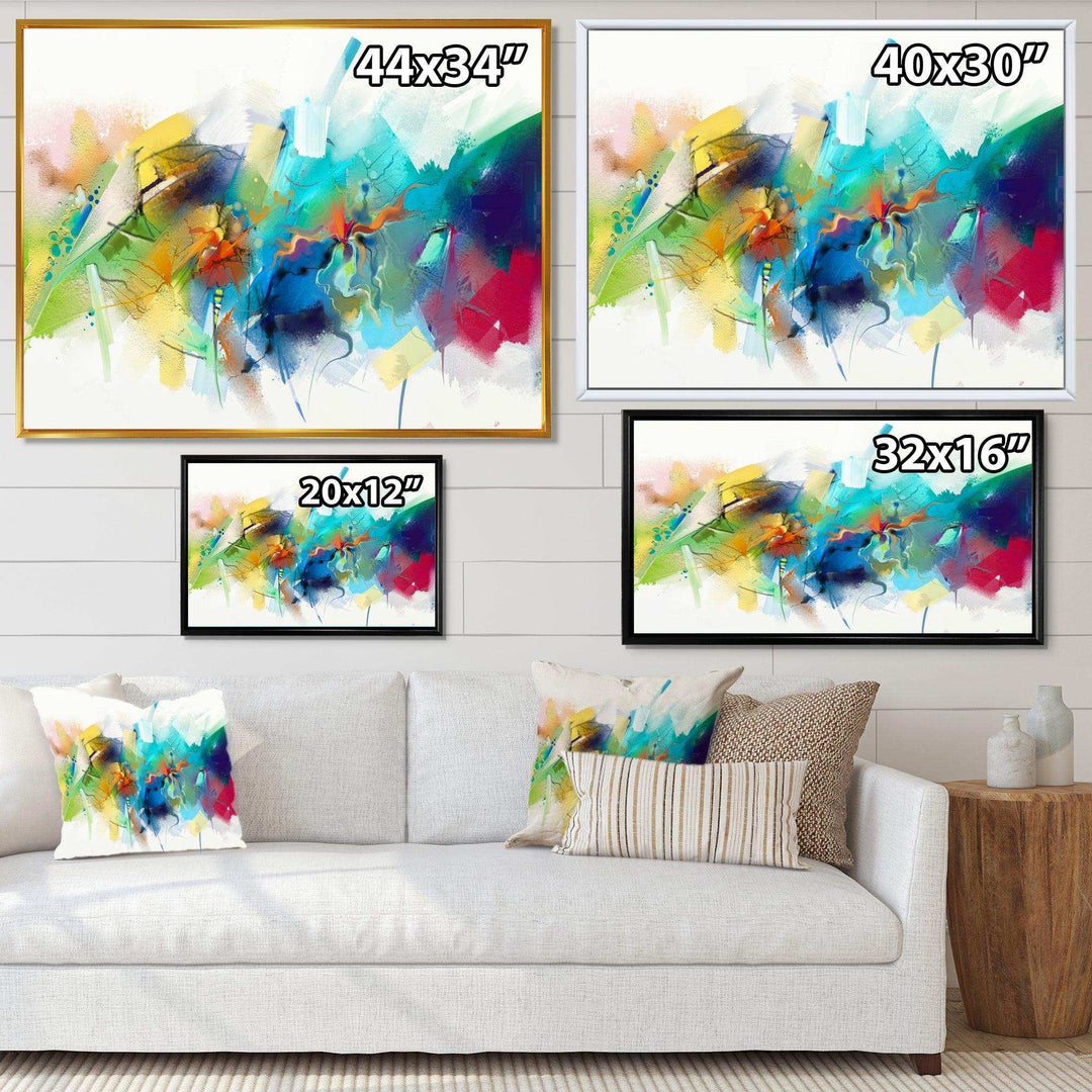 Brush Stroke Colorful Oil Painting - Modern Bedroom Wall Art