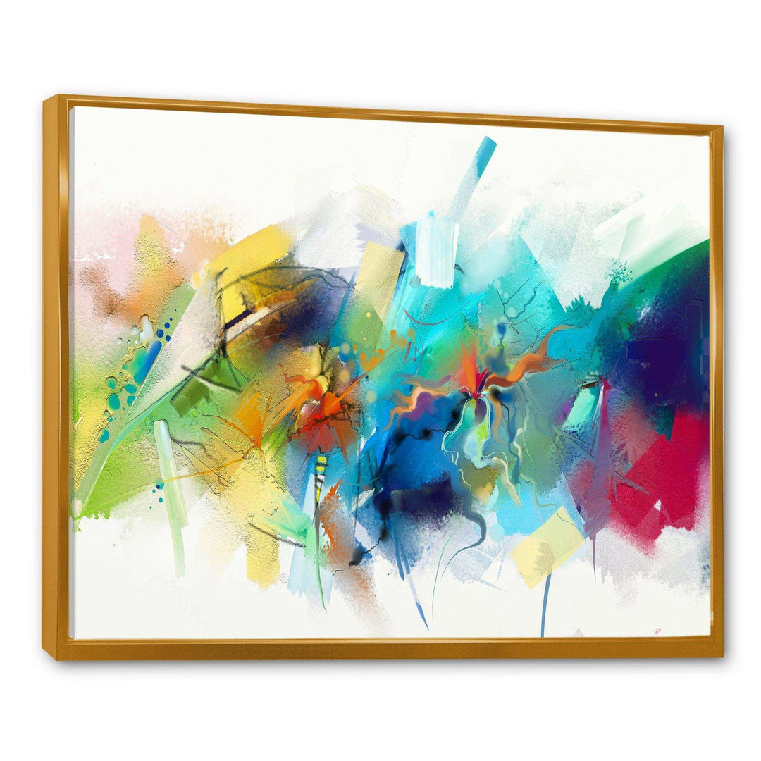 Brush Stroke Colorful Oil Painting - Modern Bedroom Wall Art