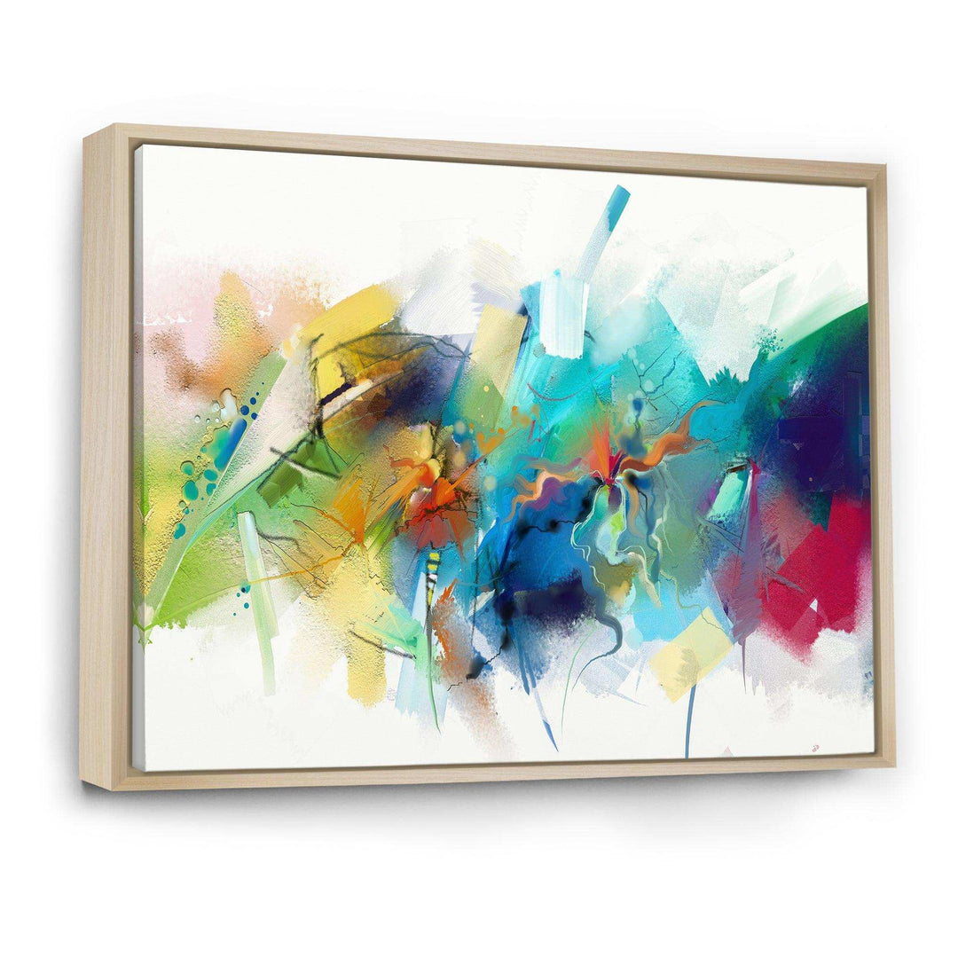 Brush Stroke Colorful Oil Painting - Modern Bedroom Wall Art