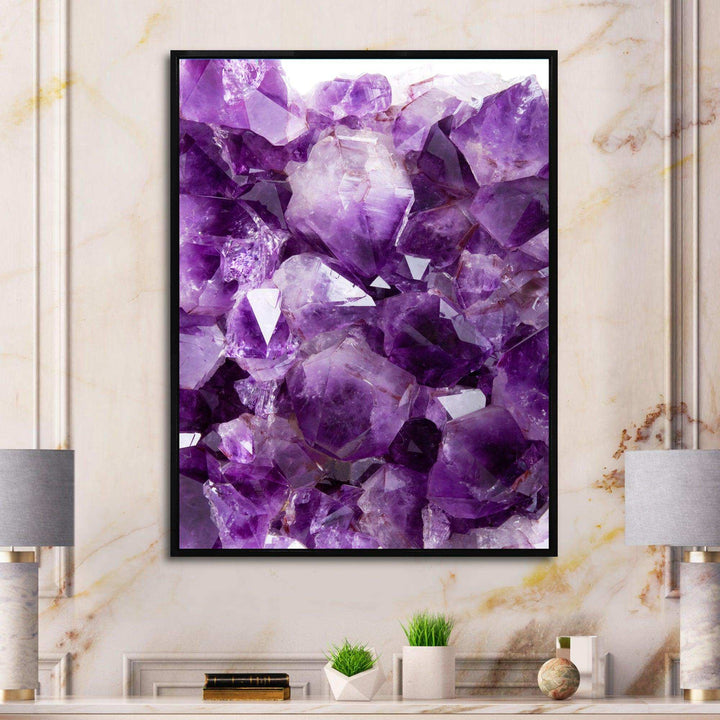 Purple Amethyst - Modern Canvas Wall Art