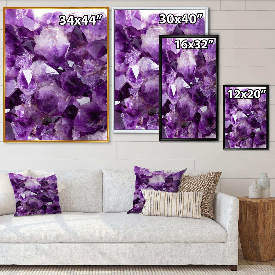 Purple Amethyst - Modern Canvas Wall Art