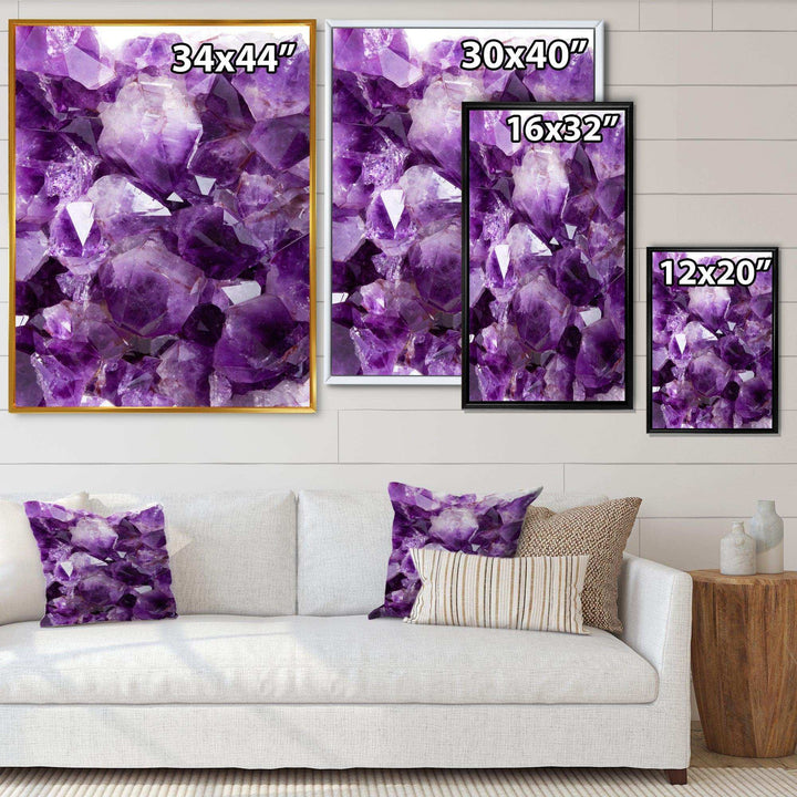 Purple Amethyst - Modern Canvas Wall Art